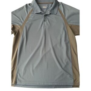 Under Armour HeatGear Mens XXL Blue Grey Mesh Panel Performance‎ Golf Polo Shirt